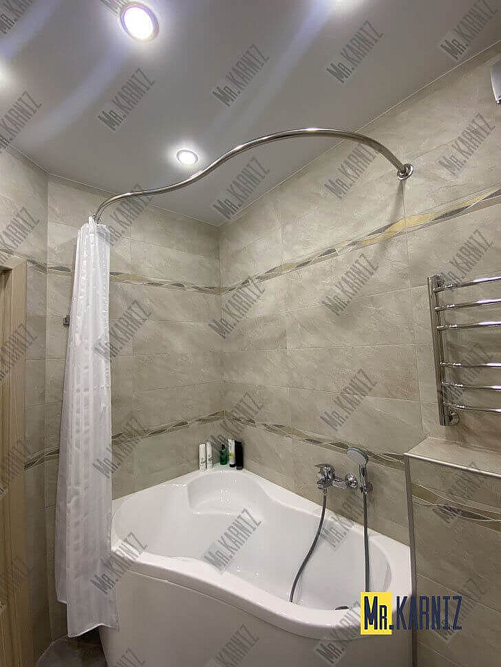 Карниз для ванны Santek Ибица 150х100 Усиленный 25 мм MrKARNIZ фото 2