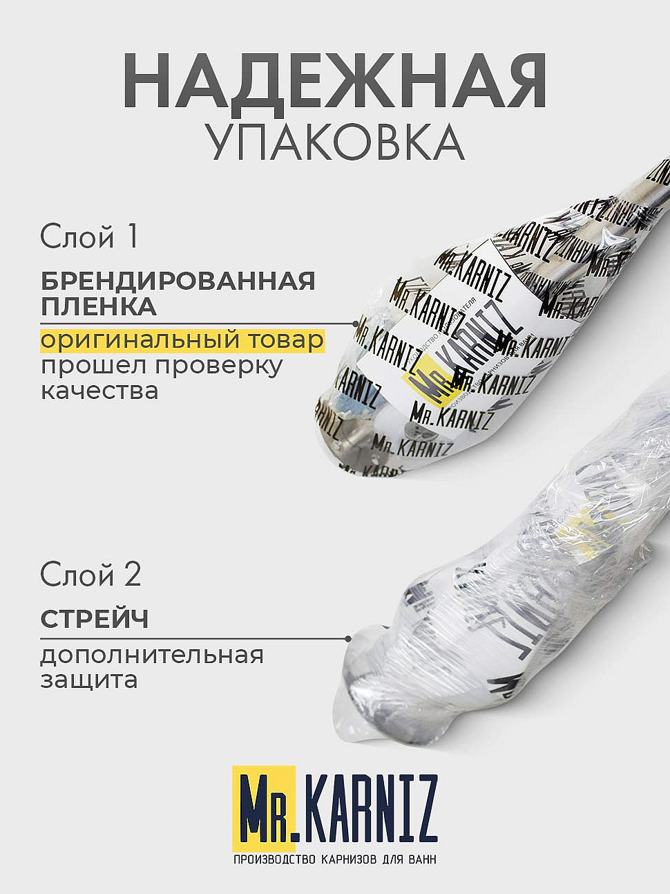 Карниз для ванной Угловой Радиусный Дуга 150х150 Усиленный 25 мм фото 8