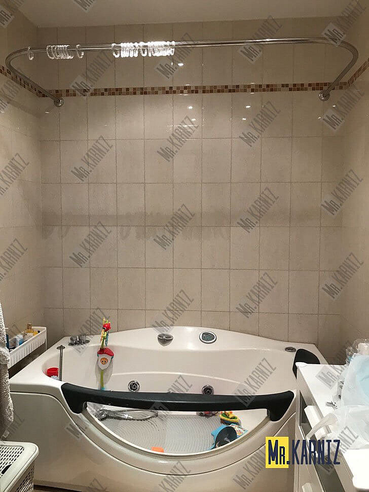 Карниз для ванны EvaGold OLB-842 п-образный 160х100 Усиленный 20 мм MrKARNIZ фото 6