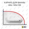 Карниз для ванны Kolpa-san Alto 160х100 Усиленный 20 мм MrKARNIZ фото 1