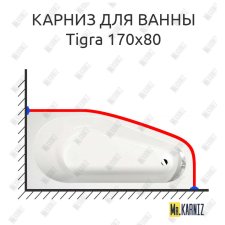 Карниз для ванны Alpen Tigra 170х80 Усиленный 25 мм MrKARNIZ