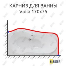 Карниз для ванны Polla Viola 170х75 Усиленный 20 мм MrKARNIZ