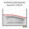Карниз для ванны Relisan Aquarius Передний борт 160х70 Усиленный 20 мм MrKARNIZ фото 1