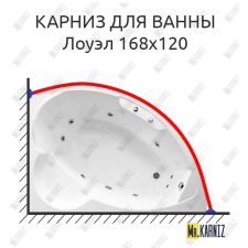 Карниз для ванны Radomir Лоуэл 168х120 Усиленный 20 мм MrKARNIZ