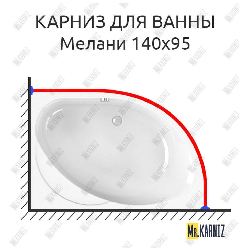 Карниз для ванны Radomir Мелани 140х95 Усиленный 20 мм MrKARNIZ Карниз для ванны Radomir Мелани 140х95 Усиленный 20 мм MrKARNIZ