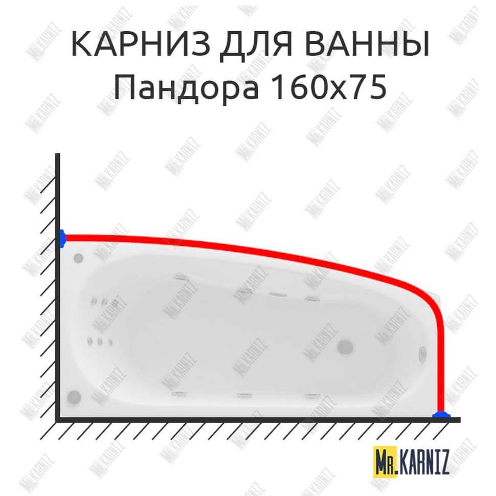 Карниз для ванны Aquatek Пандора 160х75 Усиленный 20 мм MrKARNIZ Карниз для ванны Aquatek Пандора 160х75 Усиленный 20 мм MrKARNIZ